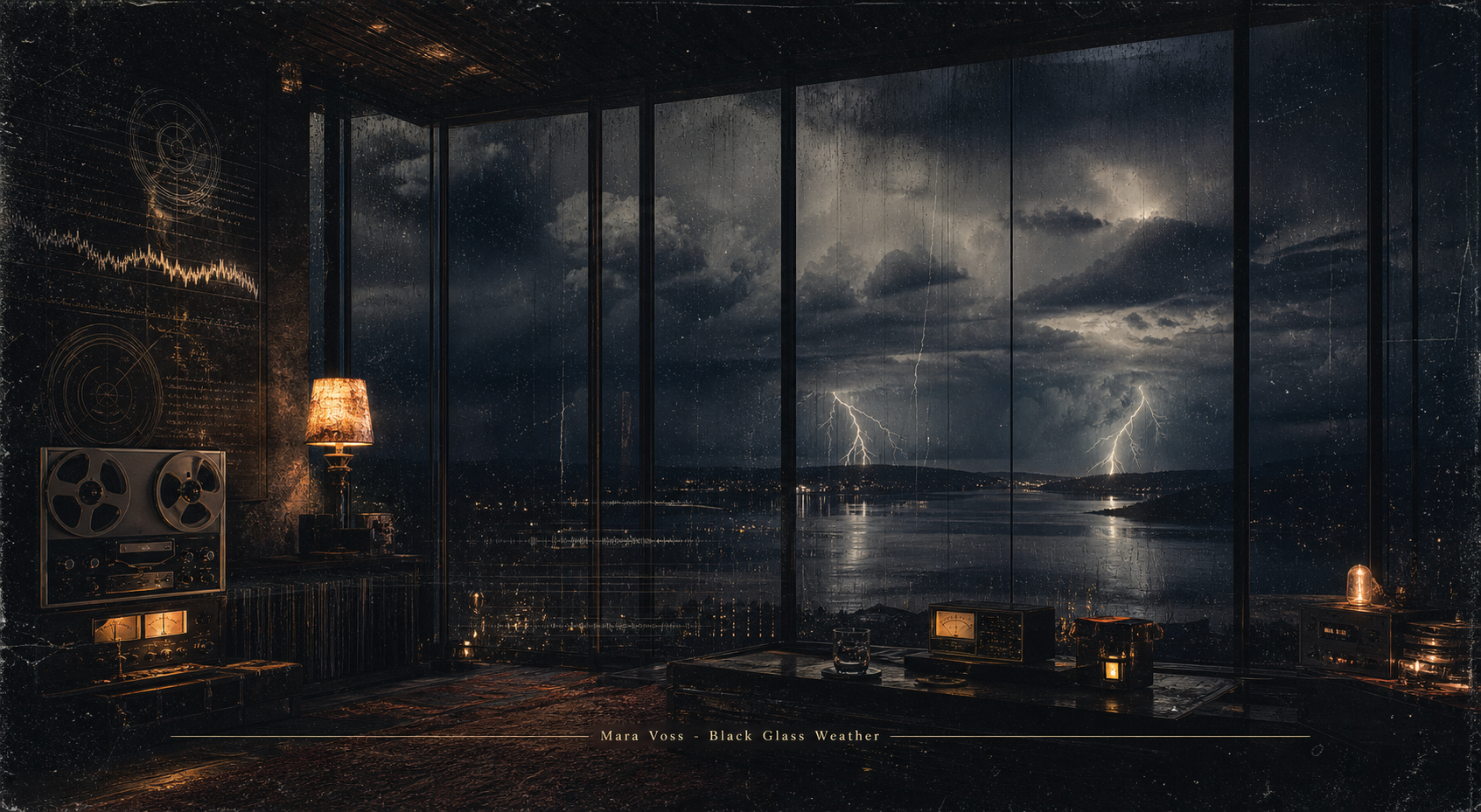 Black Glass Weather storm-lit liner art
